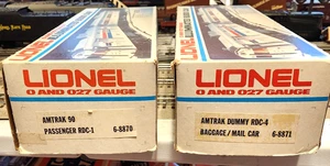 Lionel 6-8870 AND 8871 Amtrak CARS IN LN CONDITION IN OBS. - Picture 1 of 4