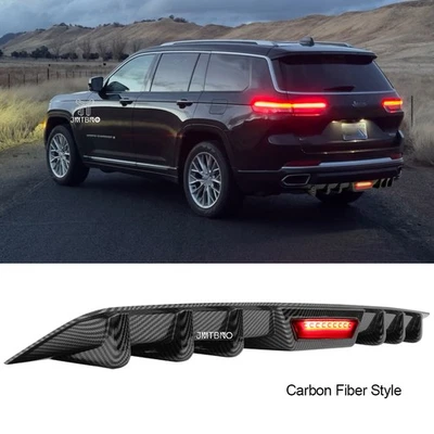 Alerón difusor de parachoques inferior trasero de auto con kit de luz LED para Jeep Grand Cherokee Foto 1 de 4