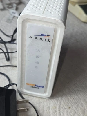 Arris Surfboard SB6183 Docsis 3.0*Refurbished Cable Modem W/ Power Adapter*White - Image 1 of 4