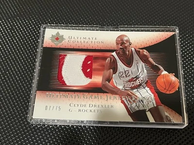 2005-06 Upper Deck Ultimate Collection Game Jersey Patch Clyde Drexler /75 (MEM) - Image 1 of 3