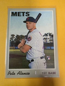 2019 Topps Heritage High Number - Pete Alonso #519 Batting Pose (RC) - Picture 1 of 2