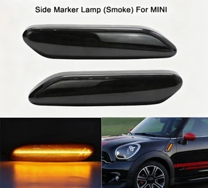 For 2011-2016 Mini Cooper R60 R61 Smoked LED Front Fender LED Side Marker Lights - Picture 1 of 8