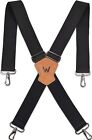 2Inch Mens Suspenders w/ Hooks Heavy Duty suspenders for men Work suspende...