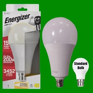 4x 24.9W (=200W) Energizer Large 110mm GLS BC B22 LED Light Bulb Lamp 2700K - Picture 1 of 4