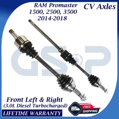 GSP OEM Front CV Axles For 2014-2018 Ram Promaster 1500 2500 3500 Lifetime War. - Изображение 1 из 4