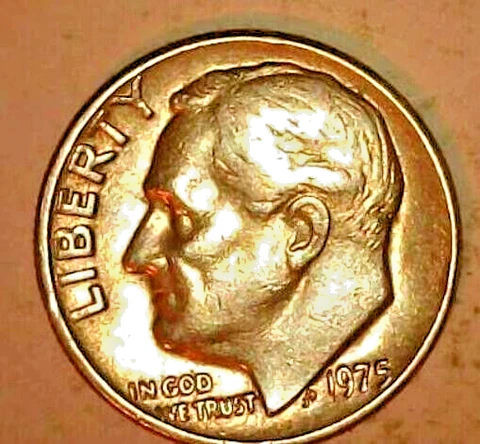 1975 P (10c) Roosevelt Dime Circulated Clad composition 10 Cents Added Bonus Cover