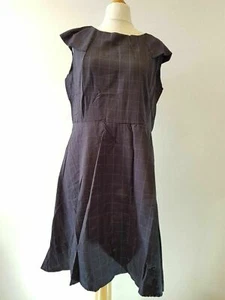Collection London Women's Black And White Check Smart Dress UK 18 Capped Sleeves - Picture 1 of 9