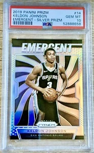 2019-20 Panini Keldon Johnson Silver Prizm Rookie card Rc PSA 10 Gem Mint Spurs - Picture 1 of 3