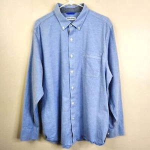 Camisa Tommy Bahama Para Hombres Manga Larga Tejida Slub Bolsillo Único Abotonada XL - Imagen 1 de 7