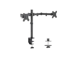Freedom9 2XC Dual Monitor Mount Desk Clamp Mnt 17 Center Pole Max 32 Display - Picture 1 of 5