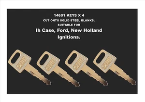 4 x 14601 Keys For Ford, New Holland, Ih Case Ih Commonly Used On Ignitions - Picture 1 of 1