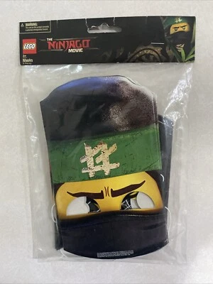 NEW IN PACKAGE LEGO THE NINJAGO MOVIE 8 MASKS PARTY SUPPLIES Warner Bros 2018 - Image 1 of 3
