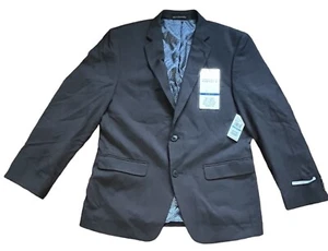 NWT Perry Ellis Slim Fit Stretch Suit Jacket Black Dobby 40R Wrinkle Resistant - Picture 1 of 5