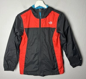 The North Face Jacket Boys M 10/12 Years Gray Red Rain Coat Youth Kid Dryvent - Picture 1 of 5