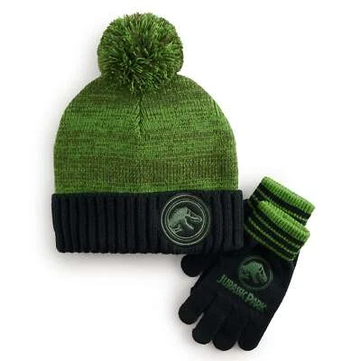 Jurassic World Dominion Gorro Sombrero Jóvenes Niños Tobogán Guantes Conjunto Dinosaurio t Rex Foto 1 de 2