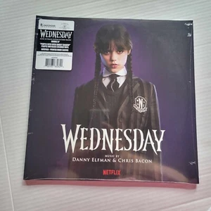 Danny Elfman & Chris Bacon Wednesday Soundtrack Vinyl Purple Goth Shadow LE 500 - Picture 1 of 2