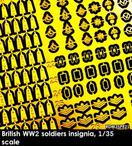 Rado Miniatures 1/35 WWII British Soldiers Insignia - Imagen 1 de 1