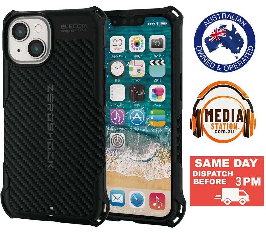 Funda protectora para iPhone 14 13 de Elecom JAPÓN a prueba de golpes CERO TPU suave con golpes Foto 1 de 4