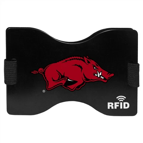 Arkansas Razorbacks Wallet RFID Blocking Slim Pocket Money Clip NCAA College Fan Cover