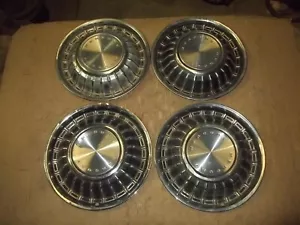 1967 67 Mercury Hubcap Rim Wheel Cover Hub Cap 15" OEM USED 628 SET 4 BLACK - Picture 1 of 24