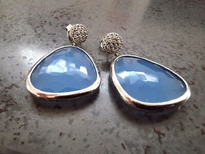 Ohrringe von Ti Sento mit großen Chalcedon Steinen und Zirkonia - Bild 1 von 6