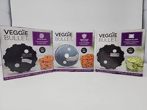 Lot Of 3 Veggie Bullet Blades - Udon (1), Ribbon (1) & Shoestring Fry (1) Blades - Picture 1 of 7