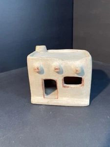 Antique Casita Style Model House Incense Burner Signed Jemez Pueblo - Picture 1 of 8