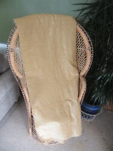 Gold Velvet Furnishing Fabric Remnant /Project .82" x 55" .2 halfs sewn together - Picture 1 of 9
