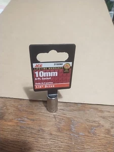 Brand New Ace Hardware 10mm 6 Pt. 1/4 Drive Socket - Picture 1 of 2