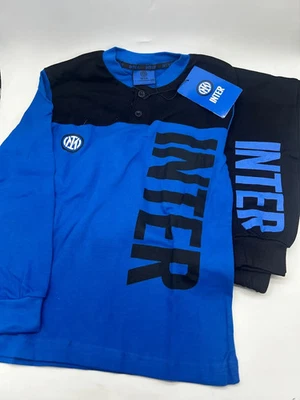 PIGIAMA RAGAZZO SOTTUOMO CALDO COTONE MANICA LUNGA SICEM FC INTER B2IN15131