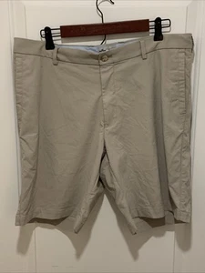 Peter Millar Shorts Mens 35 Beige Salem Performance Chino Golf Crown Sport 9” - Picture 1 of 7