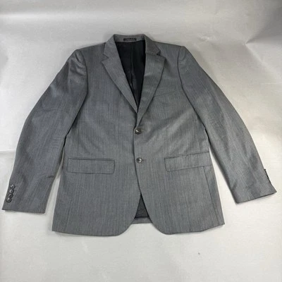 Jaqueta Zara Man Blazer 42 Cinza Masculina 2 Botões Peito Único Ventilação Dupla Usada - Imagem 1 de 4