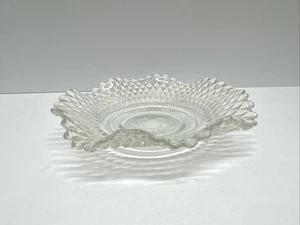 Vintage Saw Tooth Hobnail Ruffled Wavy Edge 6-1/2” Round Candy-Nut Dish - Picture 1 of 5