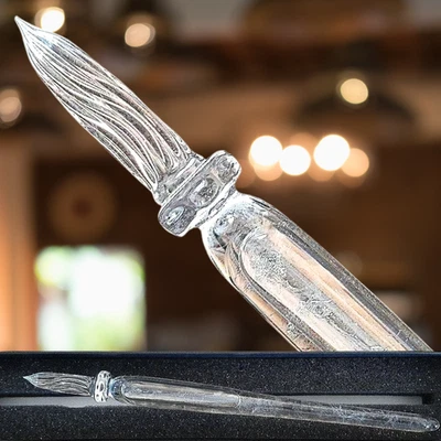 Handgefertigter Sturmglas Dip Stift klar dekorativ 6,7 Zoll handwerkliches... - Bild 1 von 4