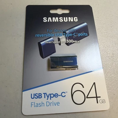Unidad flash Samsung USB tipo C 64 GB (MUF-64DA/AM) azul - 300 MB/s (nueva) Foto 1 de 2