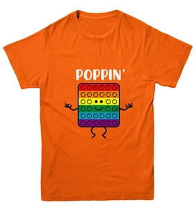Poppin' - Popper Fidget Anxiety Stress Reliever Toy Youth T-Shirt - Picture 1 of 20