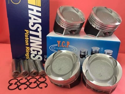 Pistones YCP 76mm 040 Vitara recubiertos de teflón baja comp + anillos + Honda D16 Turbo Foto 1 de 4