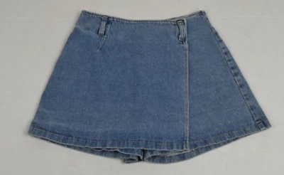 Vintage Jean Skort BeBop Size 3 80s Classic Blue Denim High Waist Made USA - Image 1 of 4
