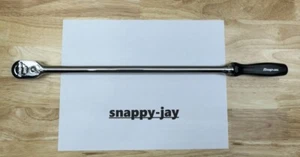 Snap-on Tools NEW BLACK 3/8" Drive Hard Grip Extra-Long Fixed Ratchet FHLLD80BK - Picture 1 of 11