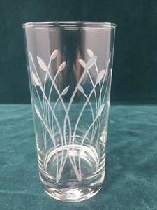 Libbey Crisa Frosted Cut Etched Willow Tumblers Collins Juice Glass, 5 Available - Picture 1 of 9