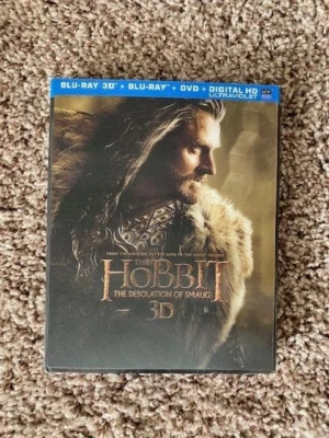 NEVER WATCHED! The Hobbit: The Desolation of Smaug 3D Blu-ray/Bluray/DVD w/ Slip - Image 1 of 3