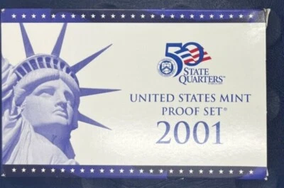Juego de 10 monedas 2001 S prueba de acuñación de Estados Unidos bonito cameo ¡¡GP!!! Foto 1 de 4