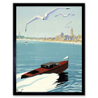 Commarmond Cayeux Sur Mer French Travel Advert Framed Wall Art Poster