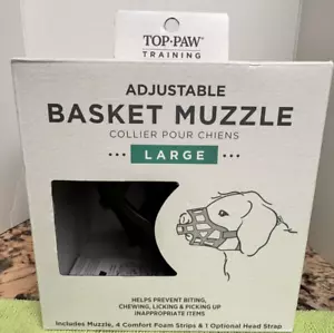 Top Paw Training verstellbarer Maulkorb für Hunde/Hunde (groß) NEU mit Riemen & Schaumstoff - Bild 1 von 13