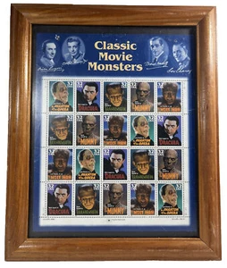 Scott #3172a (3168-3172) Classic Movie Monsters Sheet of 20 Stamps In A Frame - Picture 1 of 2