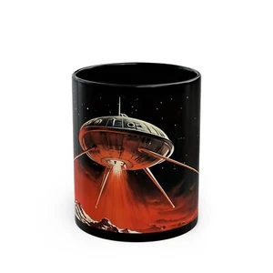 Space-Inspired Black Mug - Alien UFO Design, Cosmic Gift, Sci-Fi Lover [...] - Picture 1 of 15