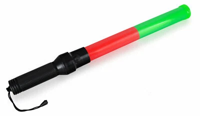 STAGECAPTAIN Praktischer Signal-Leuchtstab mit LED-Licht in den Farben Rot & Grün für Verkehr