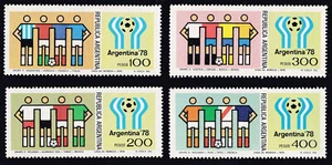 Argentina 1977 MNH Complete Set Stamps Michel 1340-1343 Football World Cup 1978 - Picture 1 of 1