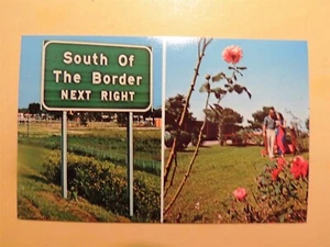 South of the Border Dillon South Carolina postcard I-95 Highway Exit sign - Picture 1 of 2