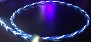 LED LIGHT-UP USB Charge Cable charger FOR ALL MICRO-C TYPE REVERSIBLE PHONES - Picture 1 of 26